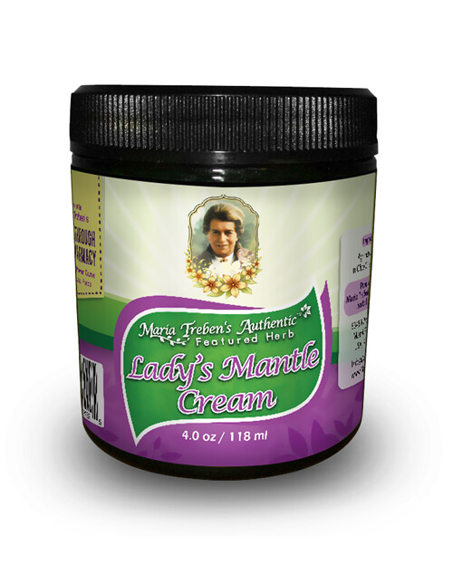 Lady's Mantle (Alchemilla vulgaris) 4oz/118ml Herbal Cream - Maria Treben's Authentic™ Featured Herb