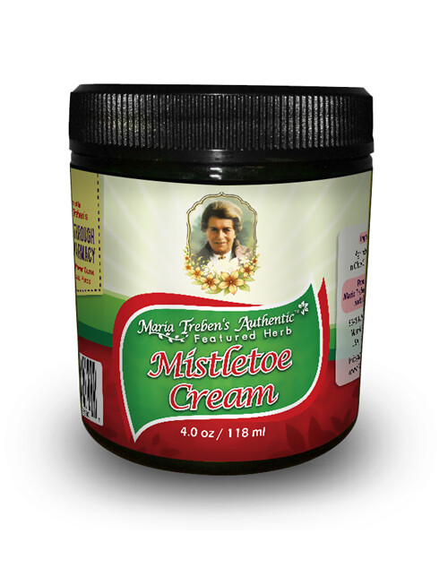 Mistletoe (Viscum album) 4oz/118ml Herbal Cream - Maria Treben's Authentic™ Featured Herb