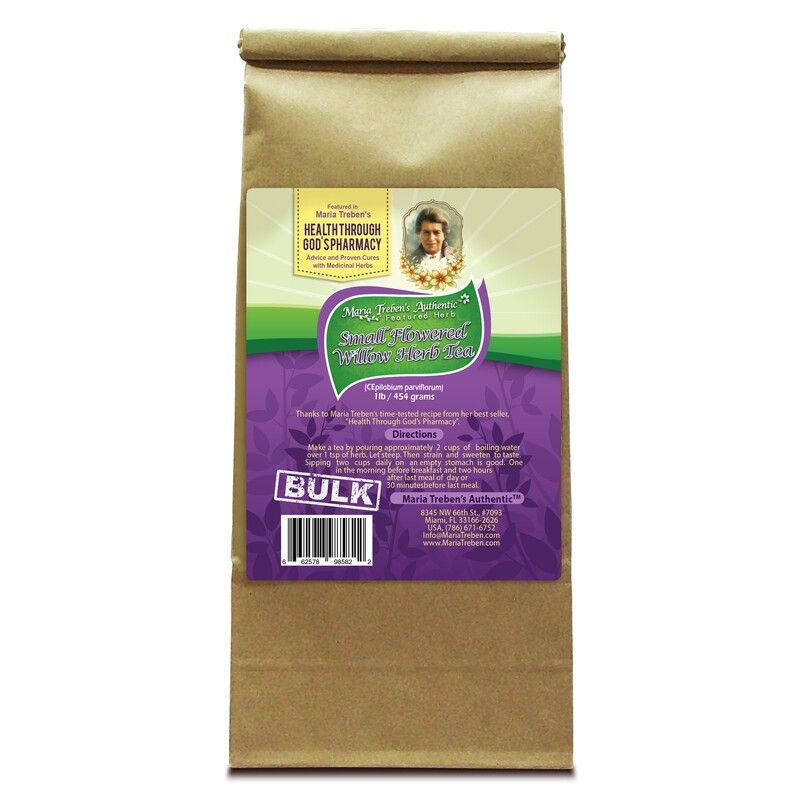 Small Flowered Willow-Herb (Epilobium parviflorum) 1lb/454g BULK Herbal Tea - Maria Treben's Authentic™ Featured Herb
