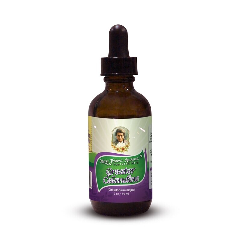 Greater Celandine (Chelidonium majus) 2oz/59ml Herbal Extract / Tincture - Maria Treben's Authentic™ Featured Herb