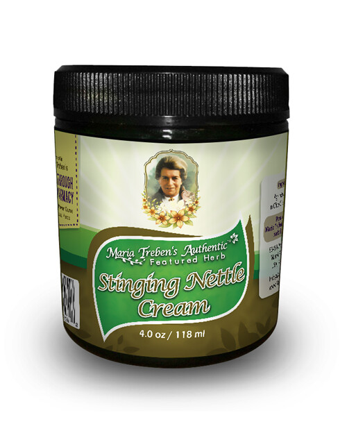 Stinging Nettle (Urtica dioica) 4oz/118ml Herbal Cream - Maria Treben's Authentic™ Featured Herb Stinging Nettle (Urtica dioica) 4oz/118ml Herbal Cream - Maria Treben's Authentic™ Featured Herb