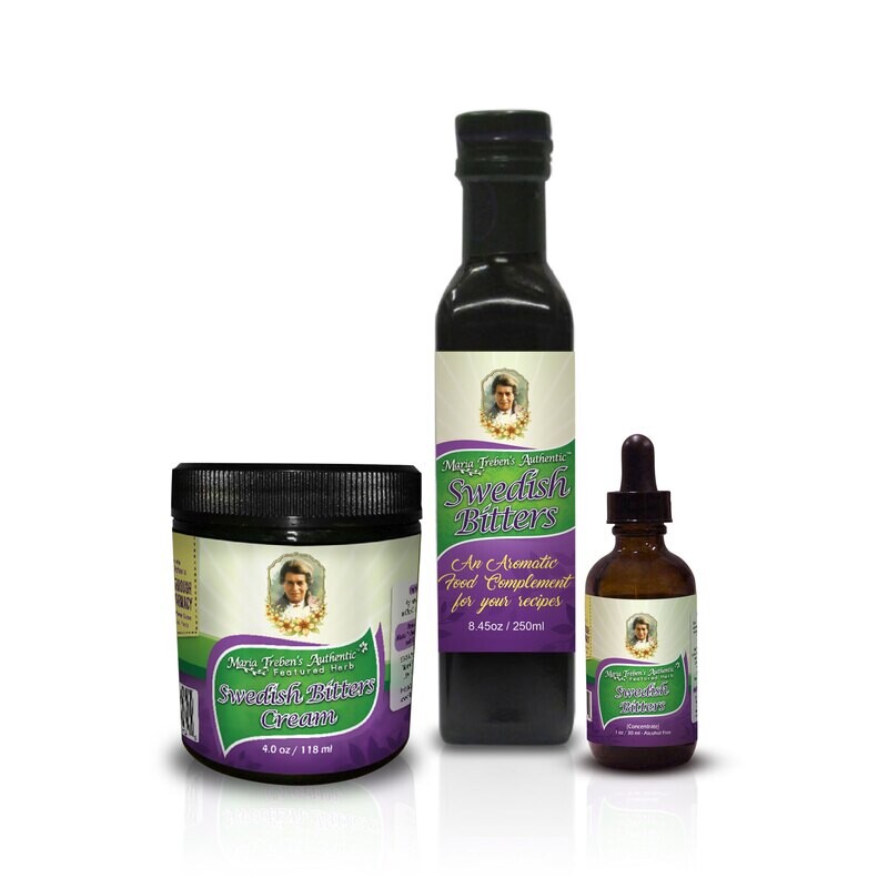 1-Swedish Bitters 250ml Tonic, 1-Swedish Bitters Cream and 1-Swedish Bitters Concentrate