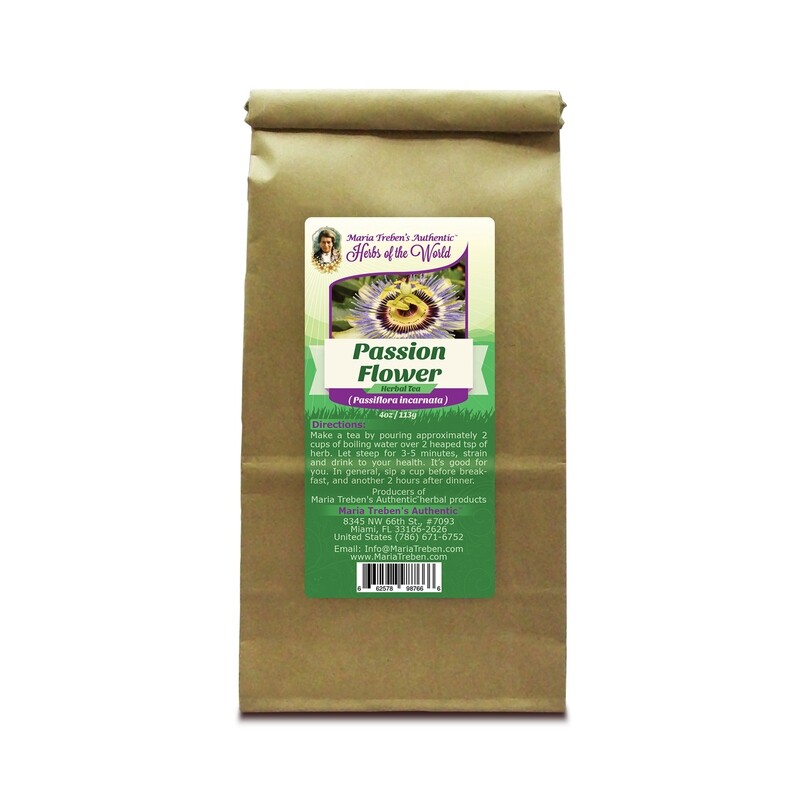 Passion Flower (Passiflora incarnata) 4oz/113g Herbal Tea - Maria Treben's Authentic™ Herbs of the World