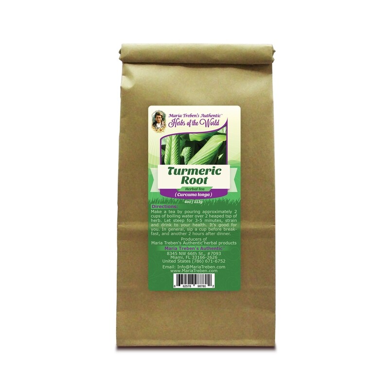 Turmeric Root (Curcuma Longa) 4oz/113g Herbal Tea - Maria Treben's Authentic™ Herbs of the World