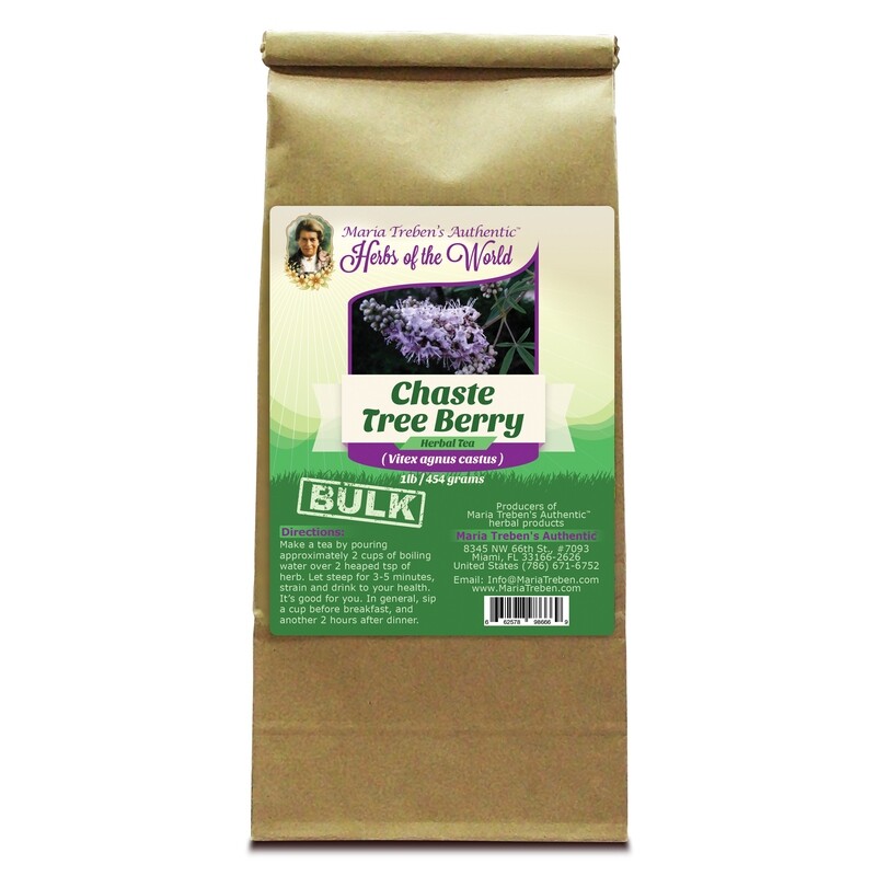 Chaste Tree Berry (Vitex agnus castus) 1lb/454g BULK Herbal Tea - Maria Treben's Authentic™ Herbs of the World