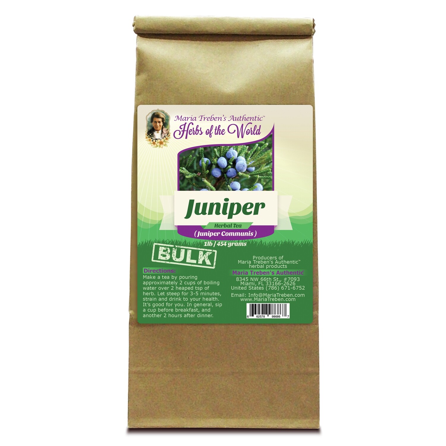 Juniper (Juniperus Communis) 1lb/454g BULK Herbal Tea - Maria Treben's Authentic™ Herbs of the World