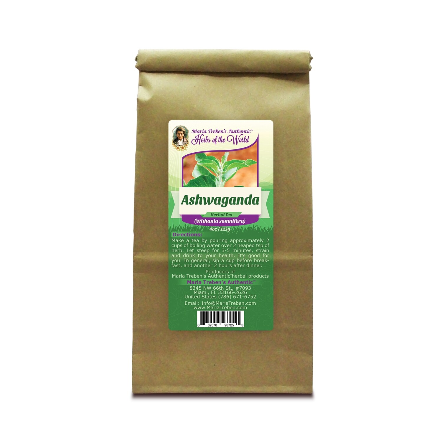 Ashwaganda Root (Withania somnifera) 4oz/113g Herbal Tea - Maria Treben's Authentic™ Herbs of the World Ashwaganda Root (Withania somnifera) 4oz/113g Herbal Tea - Maria Treben's Authentic™ Herbs of the World