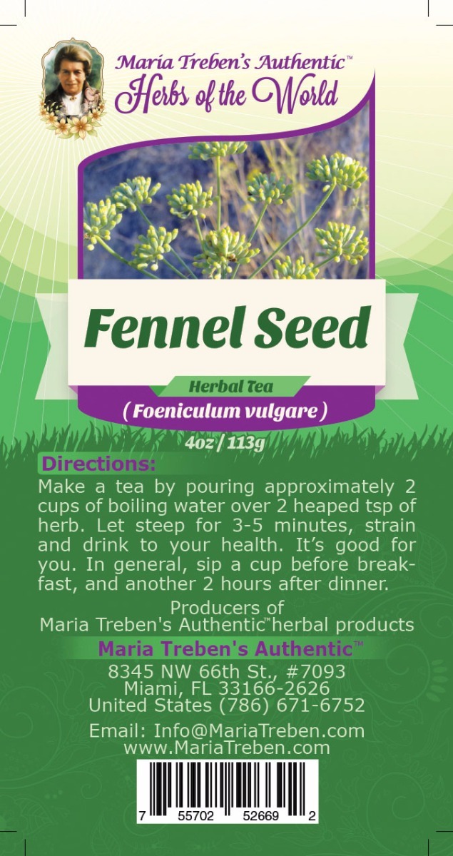 Fennel Seed (Foeniculum vulgare) 4oz/113g Herbal Tea - Maria Treben&#039;s Authentic™ Herbs of the World
