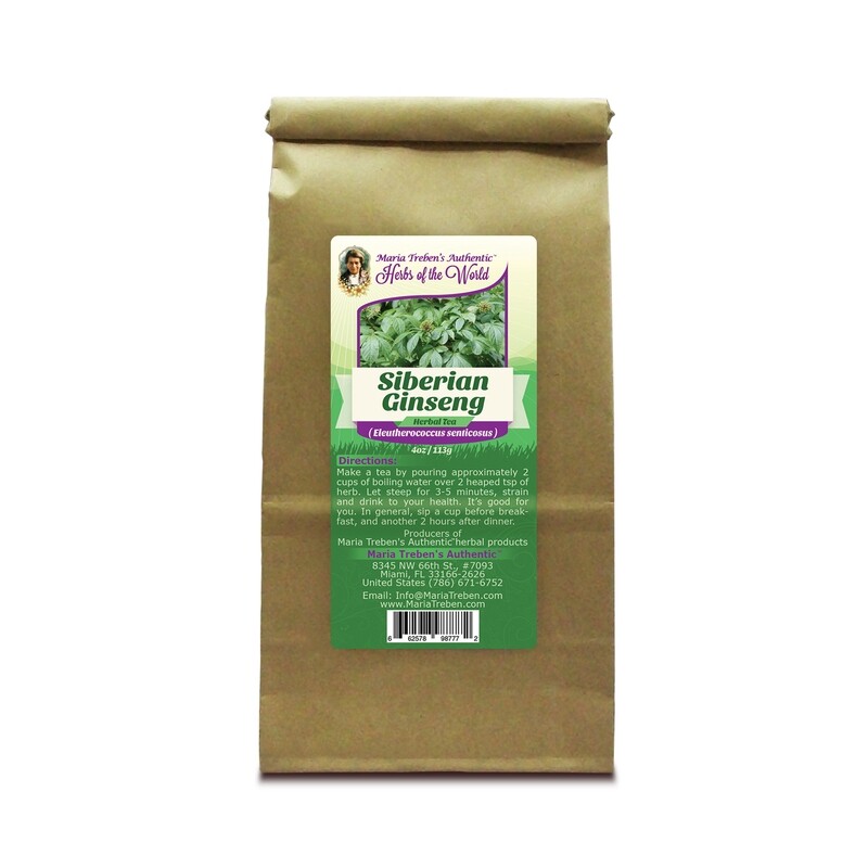 Ginseng, Siberian (Eleutherococcus senticosus) 4oz/113g Herbal Tea - Maria Treben's Authentic™ Herbs of the World