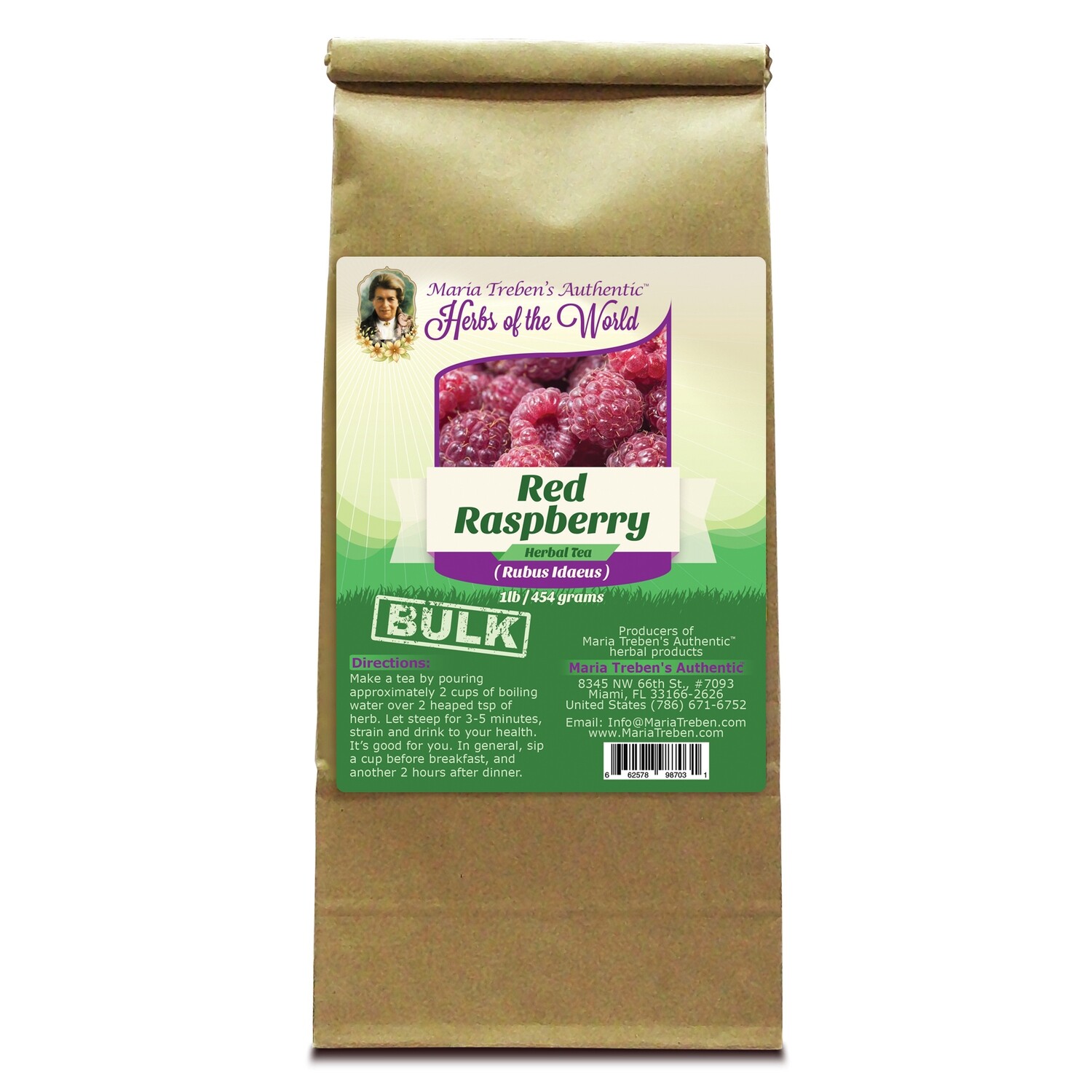 Red Raspberry (Rubus Idaeus) 1lb/454g BULK Herbal Tea - Maria Treben's Authentic™ Herbs of the World Red Raspberry (Rubus Idaeus) 1lb/454g BULK Herbal Tea - Maria Treben's Authentic™ Herbs of the World