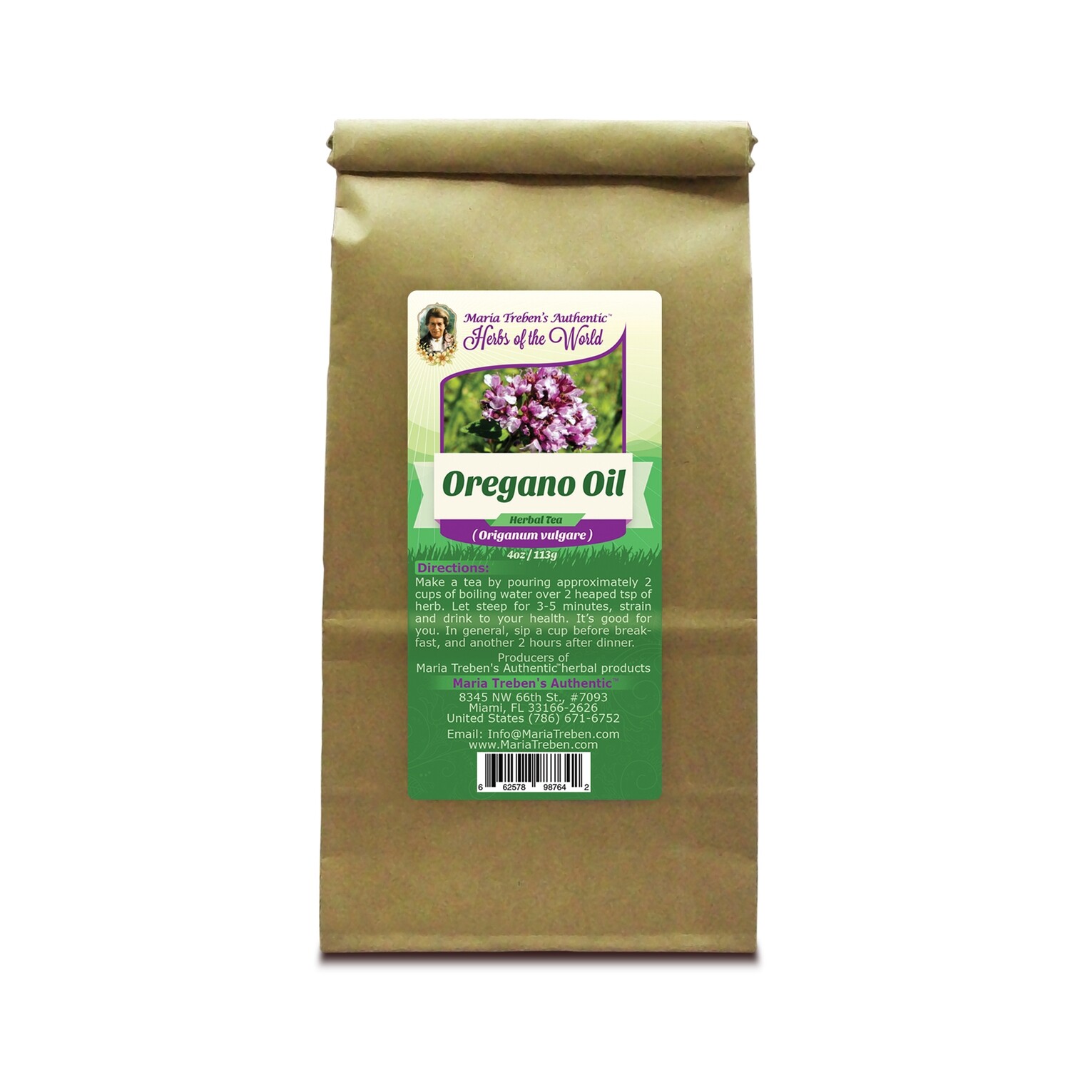 Oregano Oil (Origanum vulgare) 4oz/113g Herbal Tea - Maria Treben's Authentic™ Herbs of the World Oregano Oil (Origanum vulgare) 4oz/113g Herbal Tea - Maria Treben's Authentic™ Herbs of the World