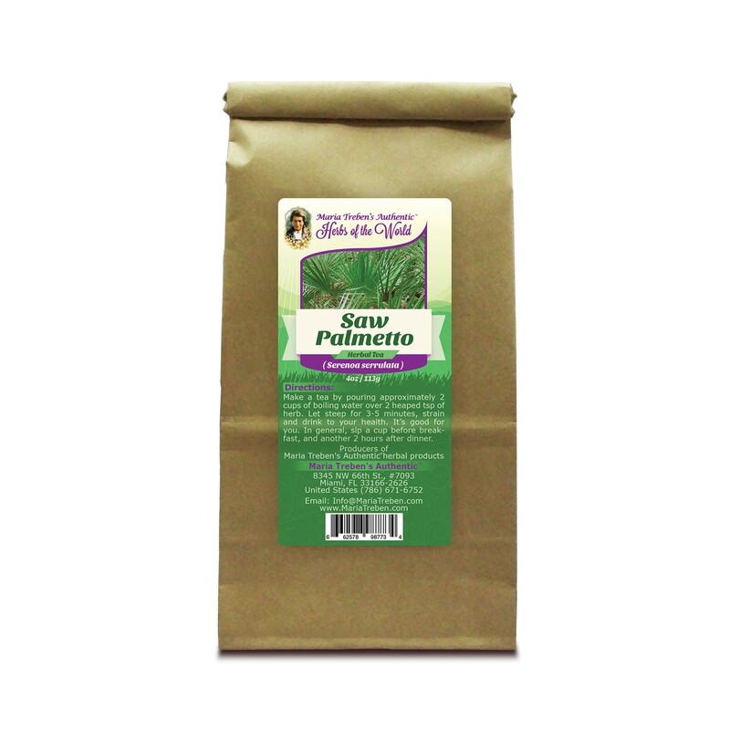 Saw Palmetto (Sarenoa Serrulata) 4oz/113g Herbal Tea - Maria Treben's Authentic™ Herbs of the World