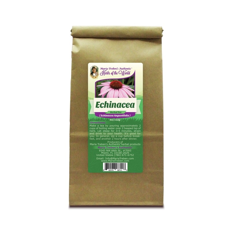 Echinacea (Echinacea Angustifolia L.) 4oz/113g Herbal Tea - Maria Treben's Authentic™ Herbs of the World