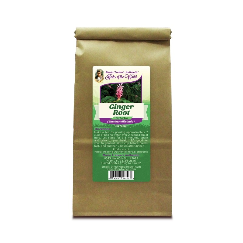 Ginger Root (Zingiber officinale) 4oz/113g Herbal Tea - Maria Treben's Authentic™ Herbs of the World