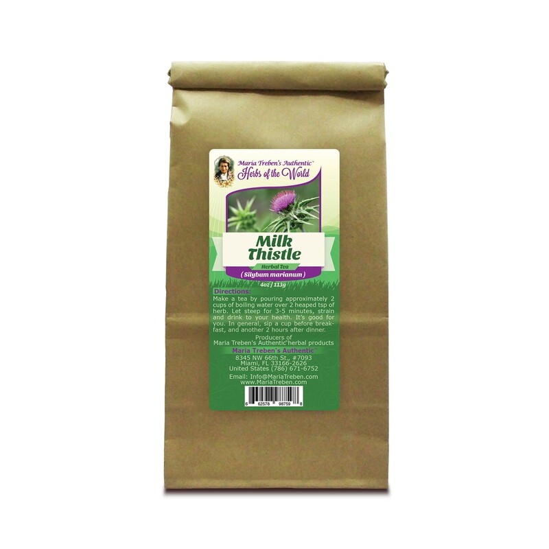 Milk Thistle (Silybum marianum) 4oz/113g Herbal Tea - Maria Treben's Authentic™ Herbs of the World