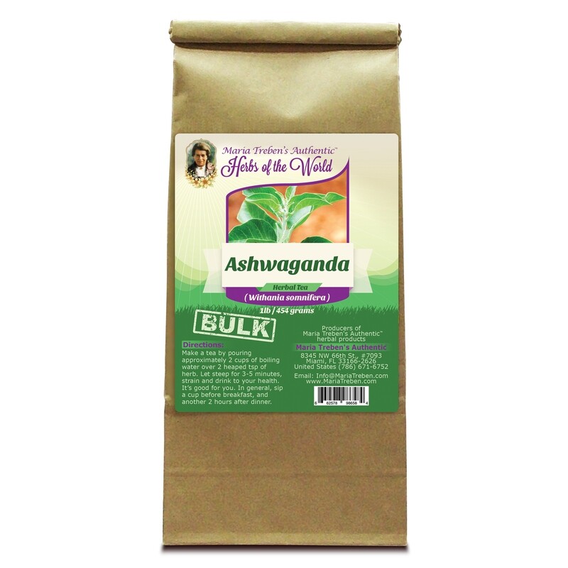 Ashwaganda Root (Withania somnifera) 1lb/454g BULK Herbal Tea - Maria Treben's Authentic™ Herbs of the World