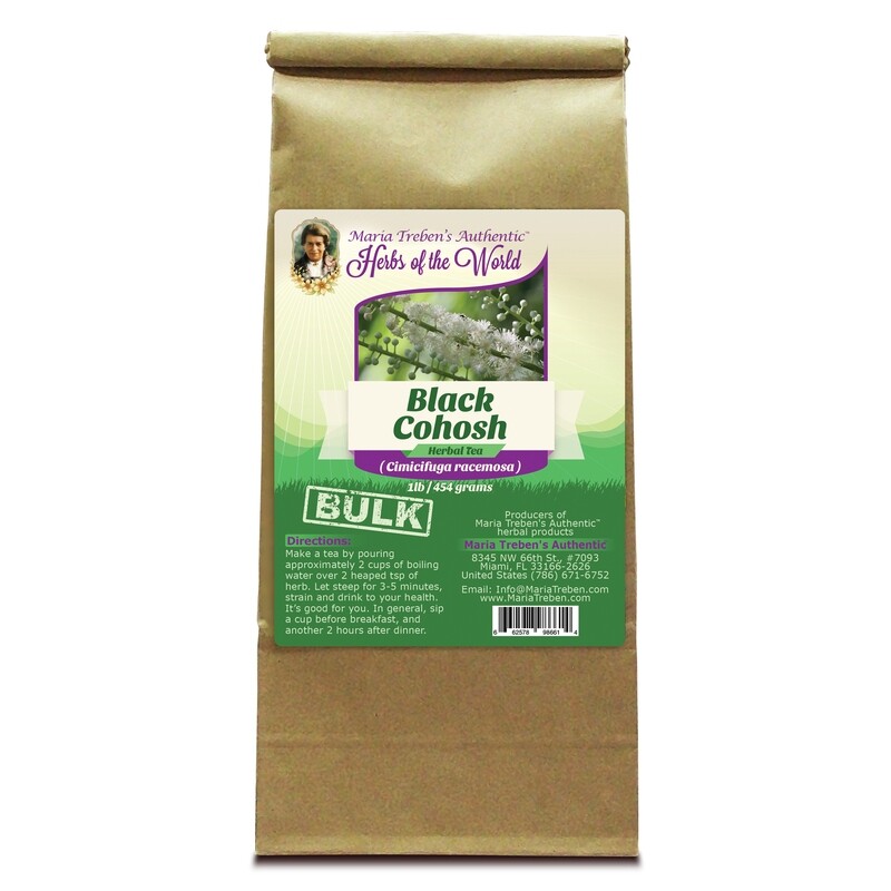 Black Cohosh Root (Cimicifuga racemosa) 1lb/454g BULK Herbal Tea - Maria Treben's Authentic™ Herbs of the World