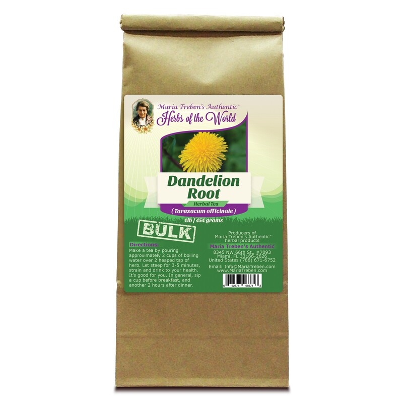 Dandelion Root (Taraxacum officinale) 1lb/454g BULK Herbal Tea - Maria Treben's Authentic™ Herbs of the World