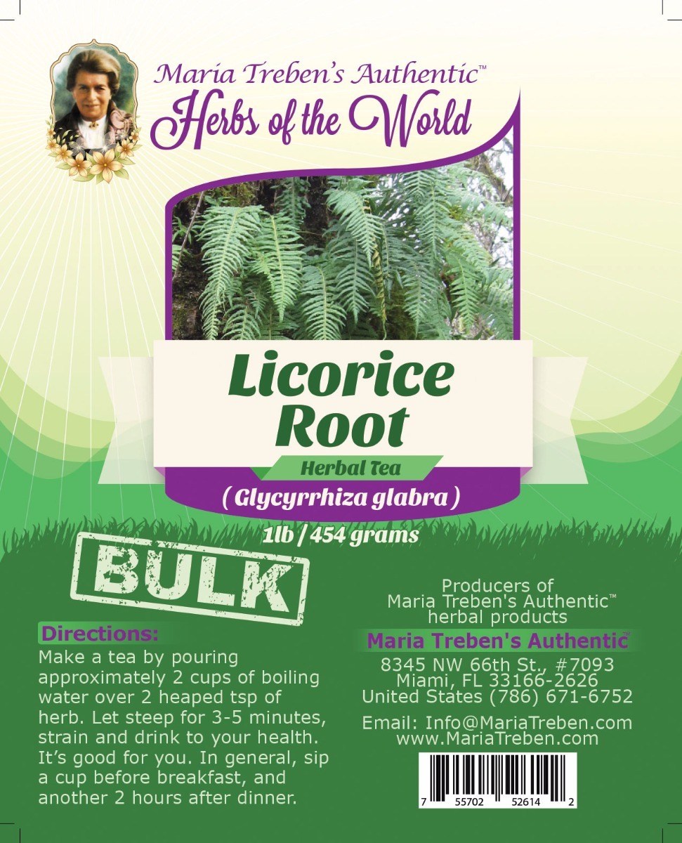 Licorice Root (Glycyrrhiza glabra) 1lb/454g BULK Herbal Tea - Maria Treben&#039;s Authentic™ Herbs of the World