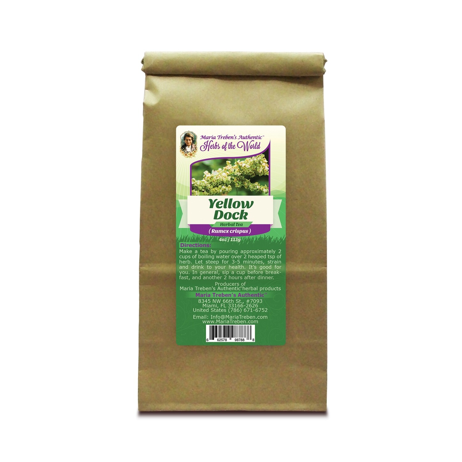 Yellow Dock (Rumex crispus) 4oz/113g Herbal Tea - Maria Treben's Authentic™ Herbs of the World Yellow Dock (Rumex crispus) 4oz/113g Herbal Tea - Maria Treben's Authentic™ Herbs of the World