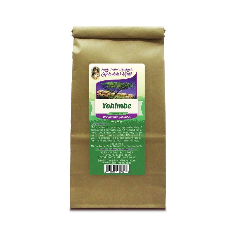 Yohimbe (Pausinystalia yohimbe) 4oz/113g Herbal Tea - Maria Treben's Authentic™ Herbs of the World