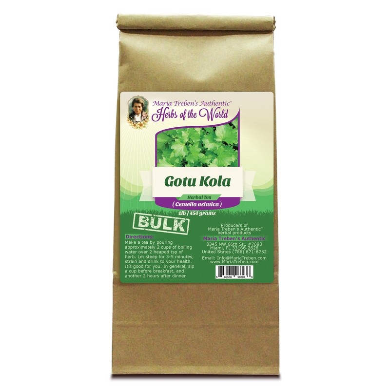 Gotu Kola Leaf (Centella asiatica) 1lb/454g BULK Herbal Tea - Maria Treben's Authentic™ Herbs of the World