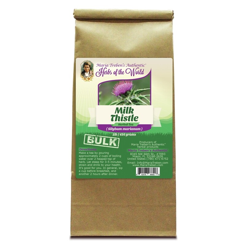 Milk Thistle (Silybum marianum) 1lb/454g BULK Herbal Tea - Maria Treben's Authentic™ Herbs of the World