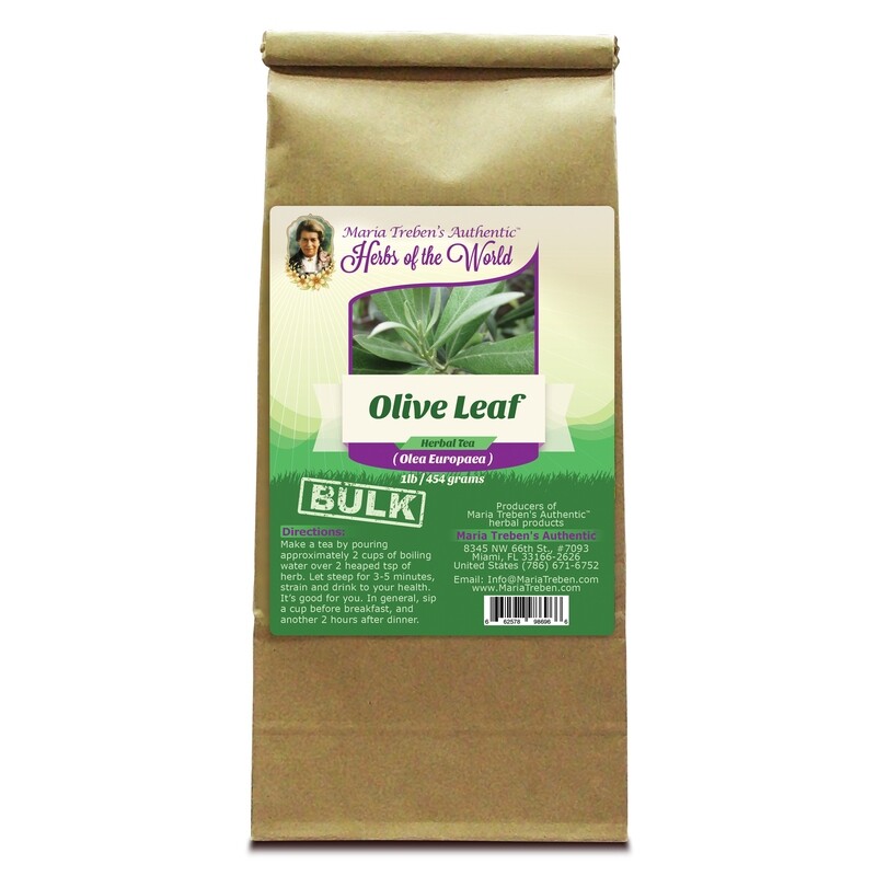 Olive Leaf (Olea Europaea) 1lb/454g BULK Herbal Tea - Maria Treben's Authentic™ Herbs of the World