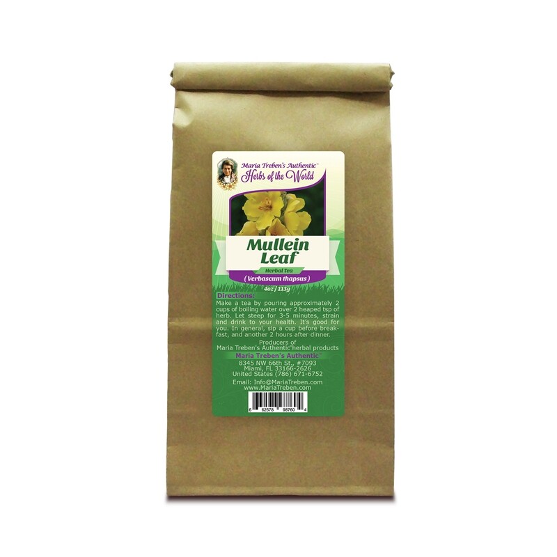 Mullein Leaf (Verbascum Thapsus) 4oz/113g Herbal Tea - Maria Treben's Authentic™ Herbs of the World