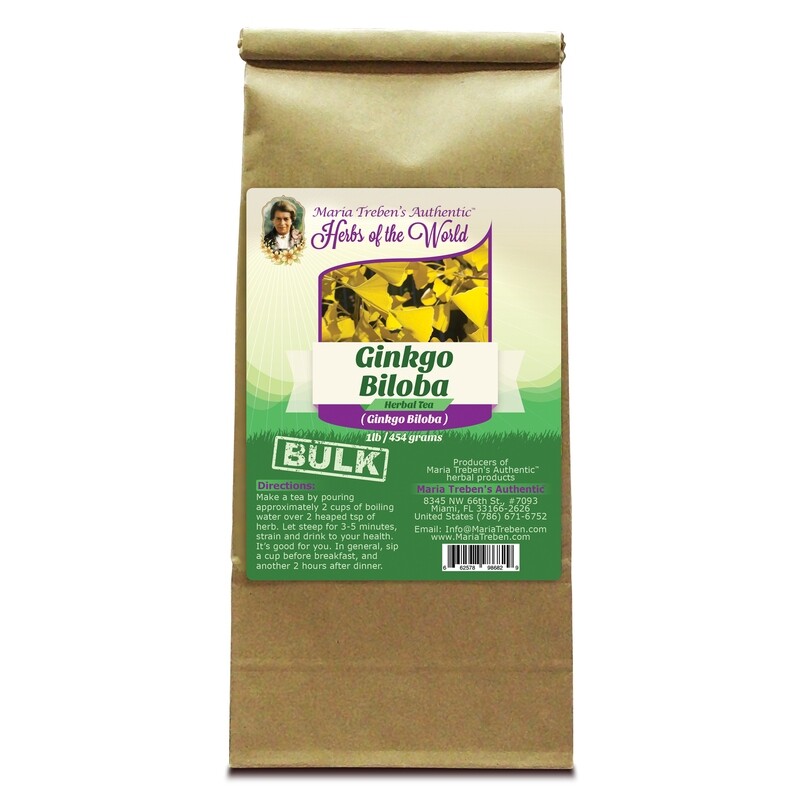 Ginkgo Leaf (Ginkgo Biloba) 1lb/454g BULK Herbal Tea - Maria Treben's Authentic™ Herbs of the World