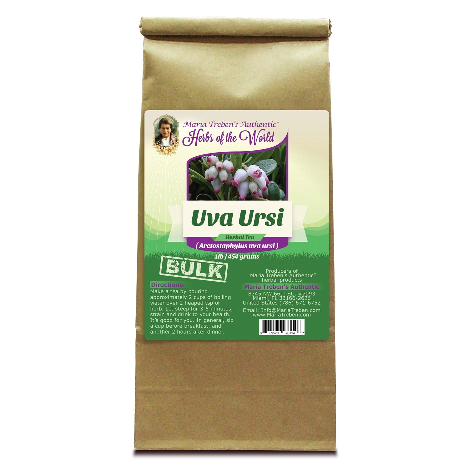 Uva Ursi Leaf (Arctostaphylos Uva Ursi) 1lb/454g BULK Herbal Tea - Maria Treben's Authentic™ Herbs of the World
