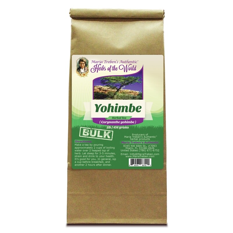 Yohimbe (Pausinystalia yohimbe) 1lb/454g BULK Herbal Tea - Maria Treben's Authentic™ Herbs of the World