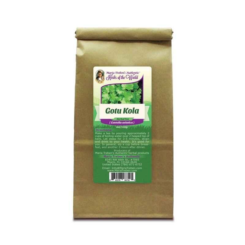 Gotu Kola Leaf (Centella asiatica) 4oz/113g Herbal Tea - Maria Treben's Authentic™ Herbs of the World