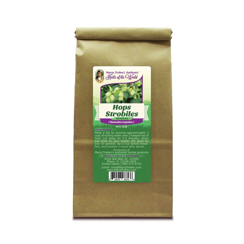 Hops Strobiles (Humulus Lupulus) 4oz/113g Herbal Tea - Maria Treben's Authentic™ Herbs of the World