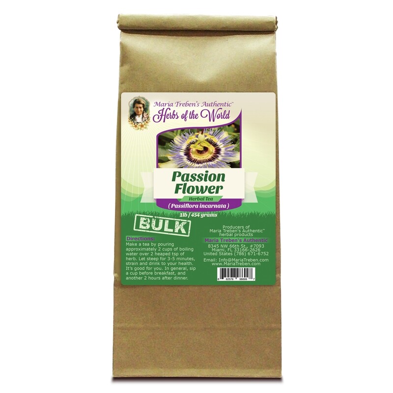 Passion Flower (Passiflora incarnata) 1lb/454g BULK Herbal Tea - Maria Treben's Authentic™ Herbs of the World