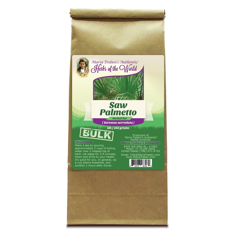 Saw Palmetto (Sarenoa Serrulata) 1lb/454g BULK Herbal Tea - Maria Treben's Authentic™ Herbs of the World