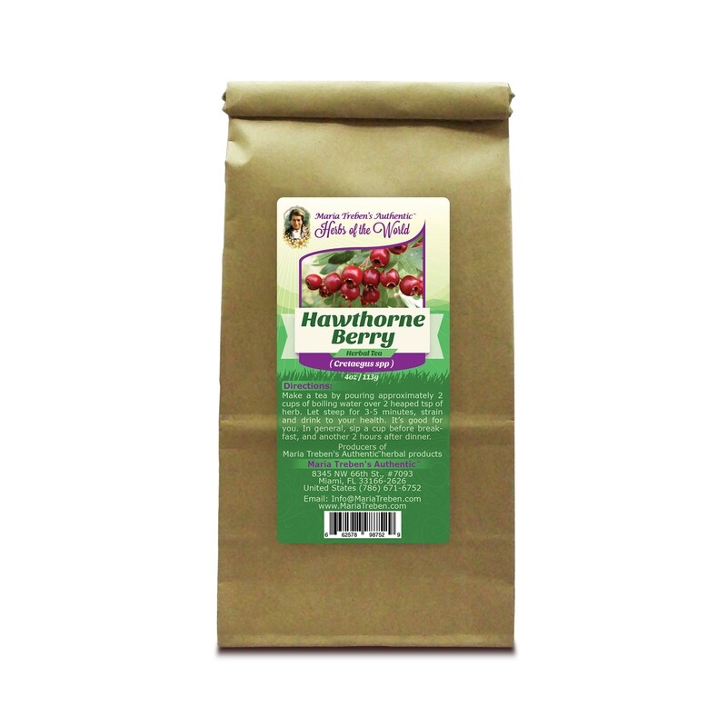 Hawthorne Berry (Cretaegus Oxycanthus) 4oz/113g Herbal Tea - Maria Treben's Authentic™ Herbs of the World