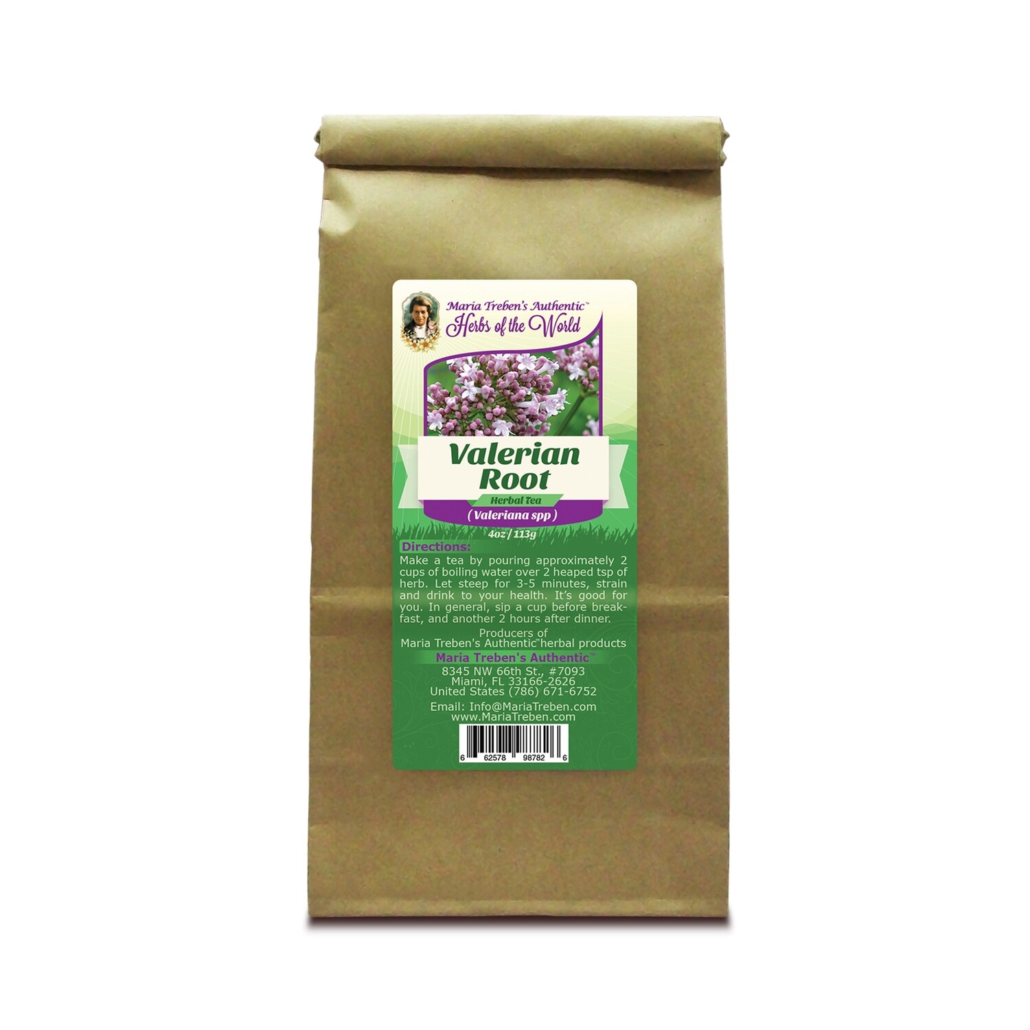 Valerian Root (Valeriana Officinalis) 4oz/113g Herbal Tea - Maria Treben's Authentic™ Herbs of the World Valerian Root (Valeriana Officinalis) 4oz/113g Herbal Tea - Maria Treben's Authentic™ Herbs of the World