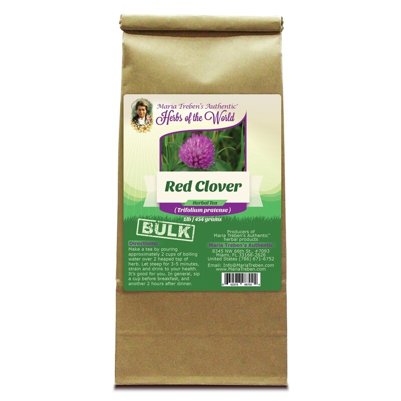 Red Clover Blossoms (Trifolium pratense) 1lb/454g BULK Herbal Tea - Maria Treben's Authentic™ Herbs of the World