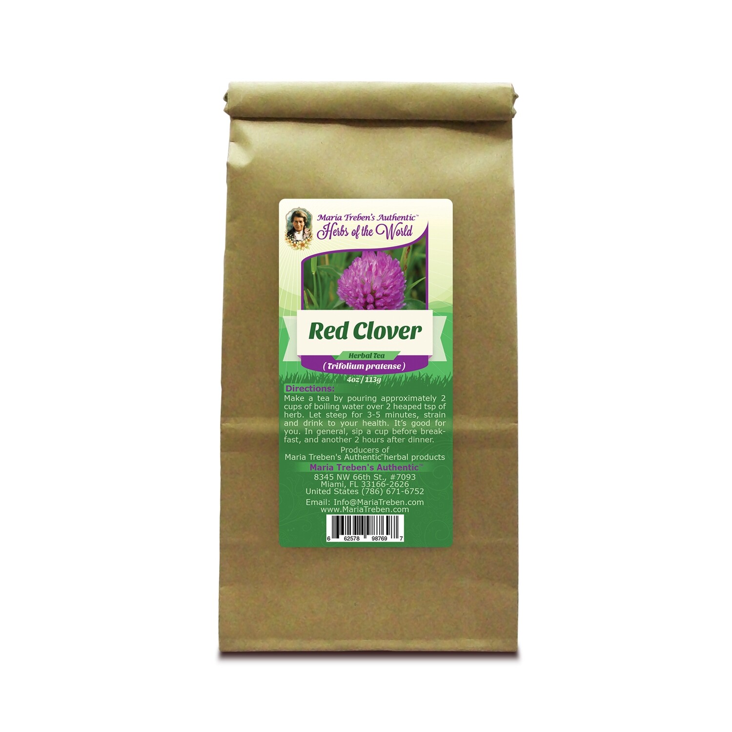 Red Clover Blossoms (Trifolium pratense) 4oz/113g Herbal Tea - Maria Treben's Authentic™ Herbs of the World Red Clover Blossoms (Trifolium pratense) 4oz/113g Herbal Tea - Maria Treben's Authentic™ Herbs of the World