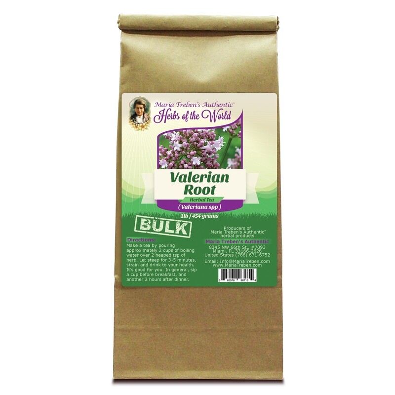 Valerian Root (Valeriana Officinalis) 1lb/454g BULK Herbal Tea - Maria Treben's Authentic™ Herbs of the World
