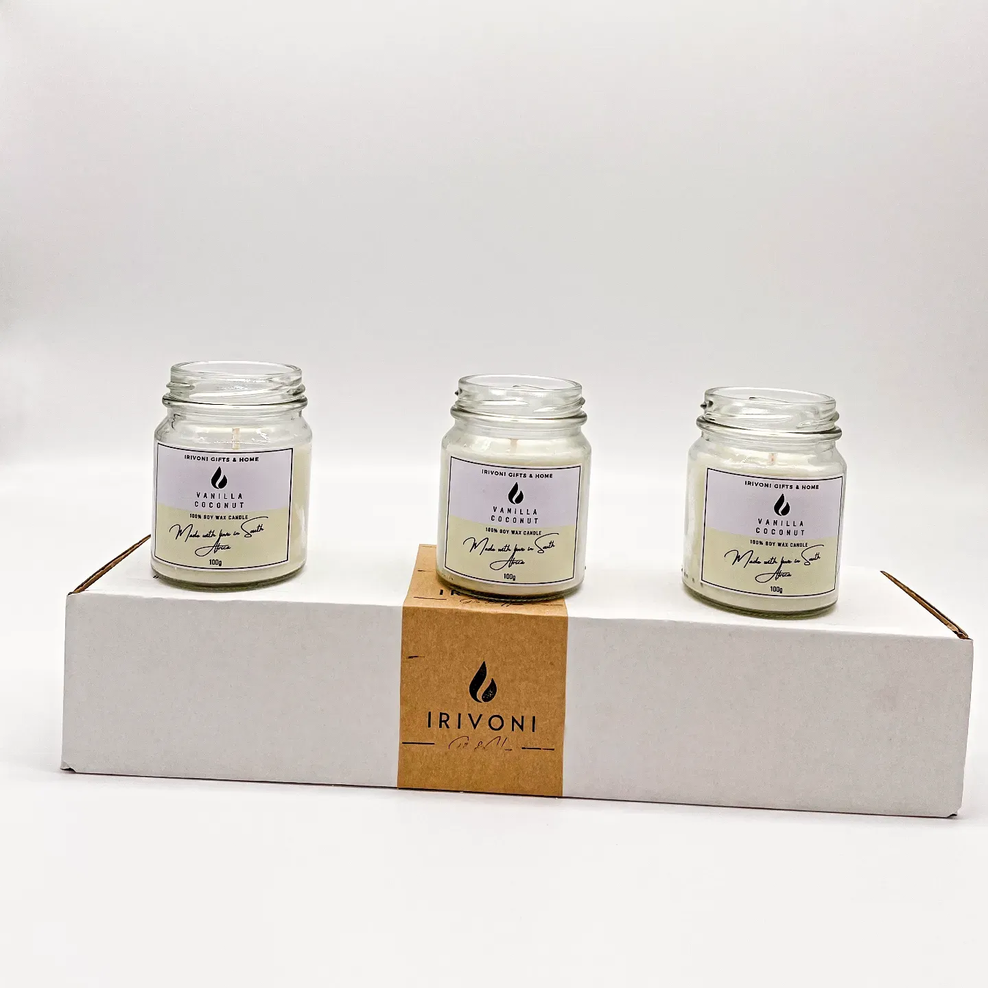Soy Candle - Vanilla Coconut Set (3 x 100g)