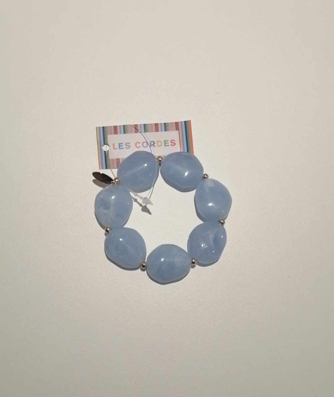 Armband Les Cordes blauw/roze