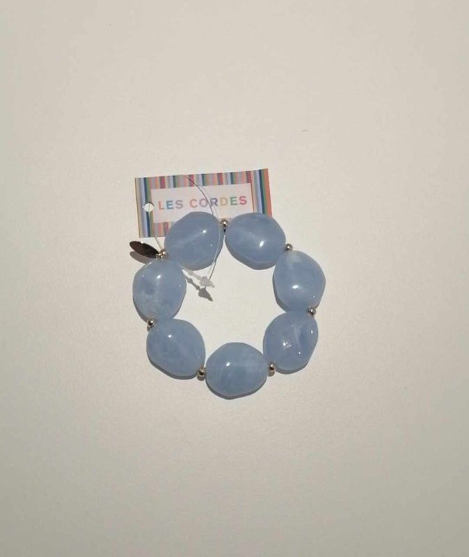 Armband Les Cordes blauw/roze