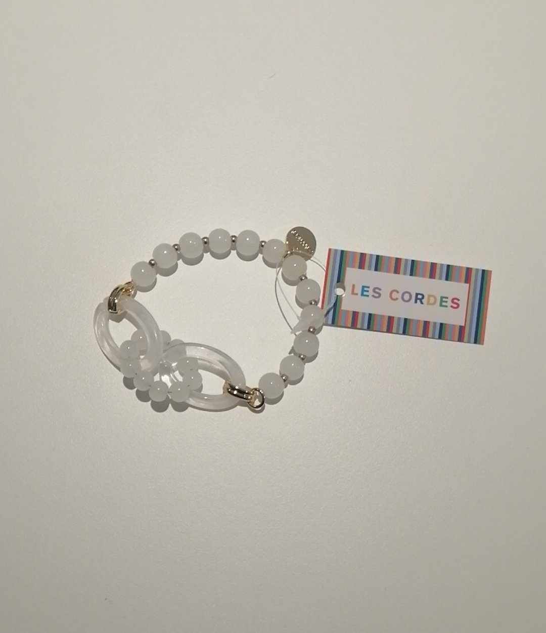 Witte armband Les Cordes