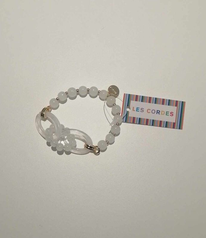 Witte armband Les Cordes