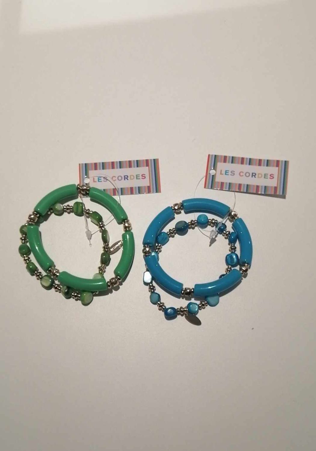 Armband Les Cordes blauw/groen