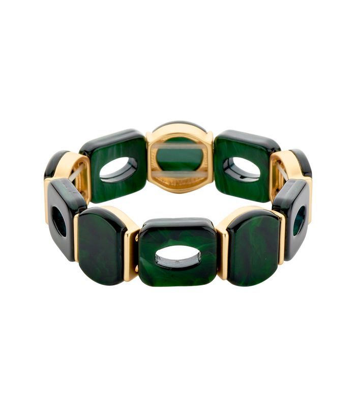 Kora armband Les Cordes donkerroos/groen/turquoise/zwart