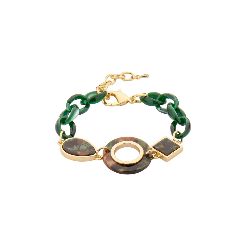 Pan 77 armband Les Cordes blauw/groen