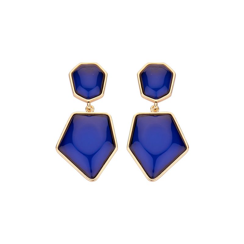 Kiana oorringen Les Cordes blauw/zwart